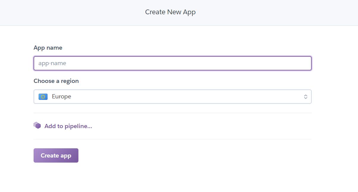 Create new app